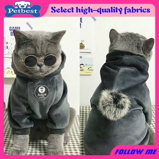 ★〓PetBest〓★Dog Cat Clothes Autumn and Winter Pet Clothes Puppy Warm Clothes Pet Clothes Sweater with Hat Dog Clothes