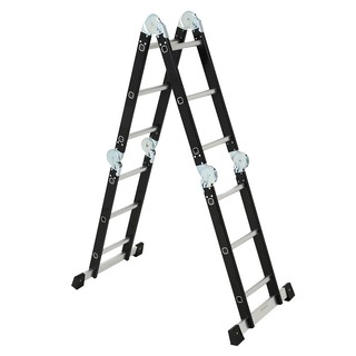 MULTI-PURPOSE LADDER MATALL 12-STEP 12” BLACK บันไดอเนกประสงค์ปรับแบบ  12 ขั้น สีดำ บันไดอเนกประสงค์ บันได เครื่องมือช่า