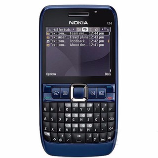 โทรศัพท์มือถือโนเกียปุ่มกด NOKIA E63 (สีน้ำเงิน)  3G/4G รุ่นใหม่ 2020