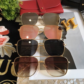 Eyewear_by.tm แว่นกันแดด ทรง เหลี่ยม ใหญ่   ไม่มีรุ่น เลนส์ปรอทโรสโกลด์ , ปรอทเงิน , ดำ  ,น้ำตาลไล่โทน