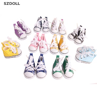 [cxSZDOLL]  Doll Shoes 5cm For 14 Inch Girl Dolls 20cm Doll Clothes Accessories Canvas Shoes  DOM