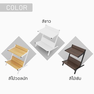 โต๊ะทำงานพร้อมชั้นวางด้านล่าง ขนาด 43 x 43 x 62 cm.