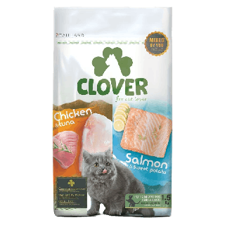 Clover อาหารแมวโฮลิสติกและเกรนฟรี สูตรมิกซ์บายยู สำหรับแมวทุกช่วงวัย ขนาด 1.5 กิโลกรัม
