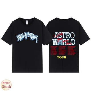 2022 NewFashion เสื้อยืดแนวฮิปฮอปผู้ชาย Travis Scotts ASTROWORLD Harajuku T เสื้อ WISH YOU WERE HERE พิมพ์ T เสื้อ