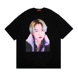 เสื้อยืดโอเวอร์ไซส์เสื้อยืด พิมพ์ลาย KPOP SERIES JUNGKOOK BLACK Toxic1805S-3XL