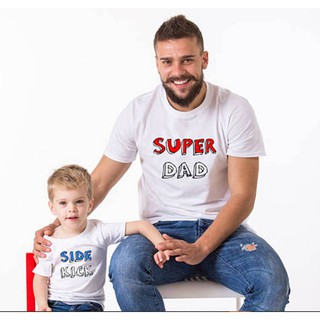 เสื้อยืดคู่ พ่อ-ลูก วันพ่อ The Best Kid / The Best Dad / Super Dad T-Shirt For Fathers Day