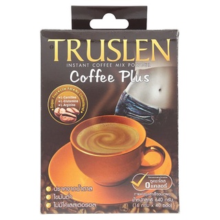 🔥*พร้อมส่ง*🔥 ทรูสเลน คอฟฟี่ พลัส กาแฟปรุงสำเร็จชนิดผง 16กรัม x 40 ซอง Truslen Coffee Plus Instant Coffee Mix Powder 16g