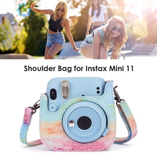 กระเป๋าสะพายไหล่กระเป๋าเก็บกล้อง 11 ช่องสําหรับ Instax Mini