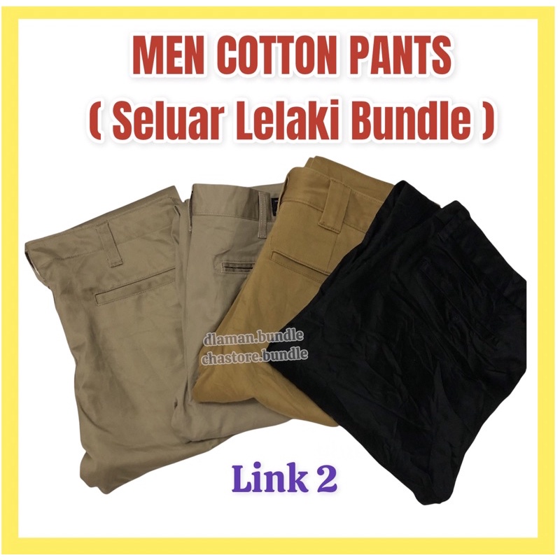 MEN COTTON PANTS_SELUAR SLACK LELAKI มัด