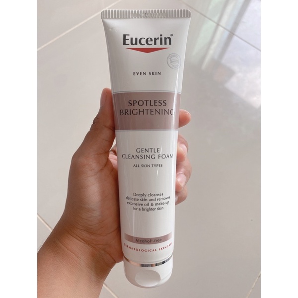 ของแท้ 100% EUCERIN SPOTLESS BRIGHTENING FOAM แพ็คเกจใหม่ล่าสุด ขนาด 150 g. หมดอายุ 28/07/2024
