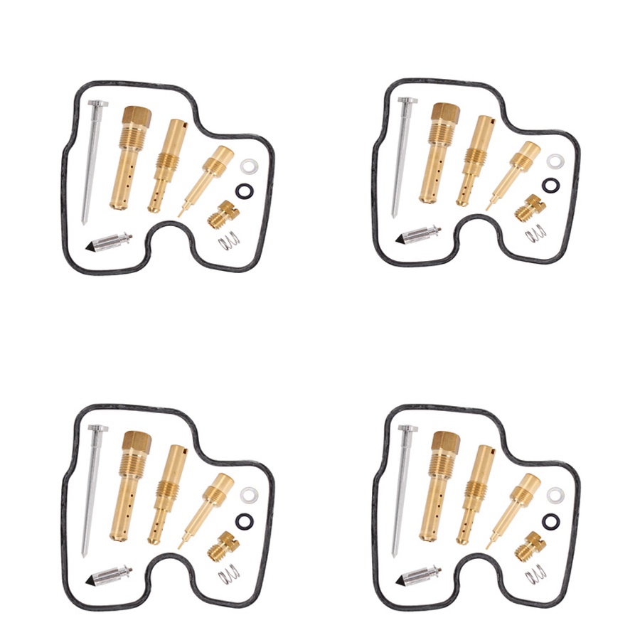 4 ชุดรถจักรยานยนต์คาร์บูเรเตอร์ชุดซ่อม Jet เข็มลอยวาล์วปะเก็น O-ring Rebuild อะไหล่สําหรับ Honda CB4