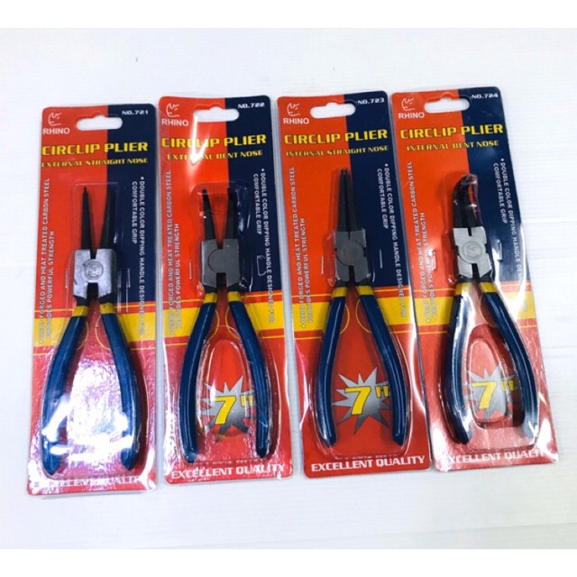คีมถ่าง คีมหุบ RHINO USA , คีมถ่าง ปากตรง ปากงอ RHINO 7 นิ้ว คีมหุบแหวน ปากงอปากตรง RHINO ไรโน่ คุณภาพดี ราคาถูก สุดๆ