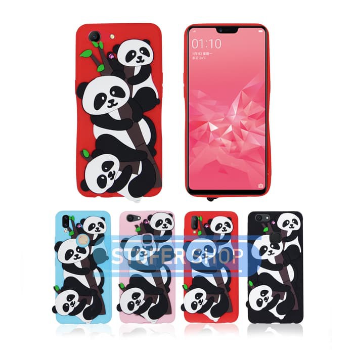 Oppo A3s Case PANDA Doll 3D Character Soft Silicon 3D Case oppo a3