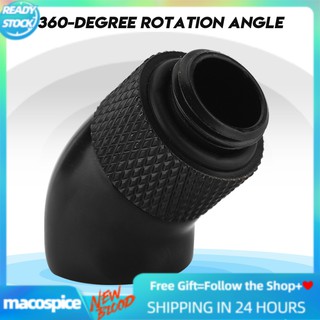 Macospice G1 / 4 " 45 ° Angle Rotary อะแดปเตอร์ติดตั้งสําหรับ Cpu Water Cooing Fs0