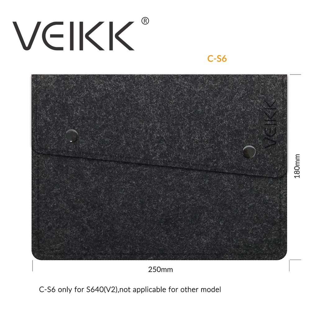 Veikk เคสกระเป๋า รุ่น C-S6 สําหรับ S640 (V2) ปากกาแท็บเล็ตวาดรูป