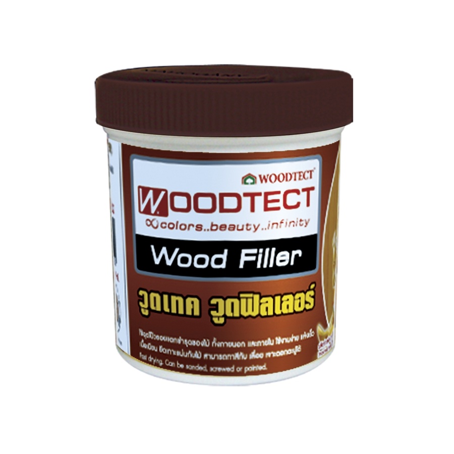 สีโป๊วไม้ WOODTECT WOODFILLER 230ML ไม้สัก
