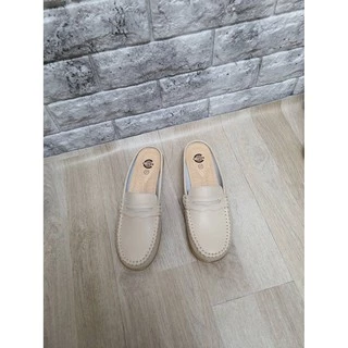 XX92-416 รองเท้าหนังแท้ เปิดส้น หนังนิ่มใส่สบาย มี 5 สี หลายไซส์ให้เลือก