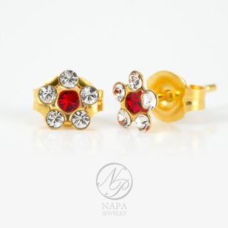 Napa Jewelry Daisy D002 ต่างหู ดอกไม้ สำหรับคนแพ้ง่าย