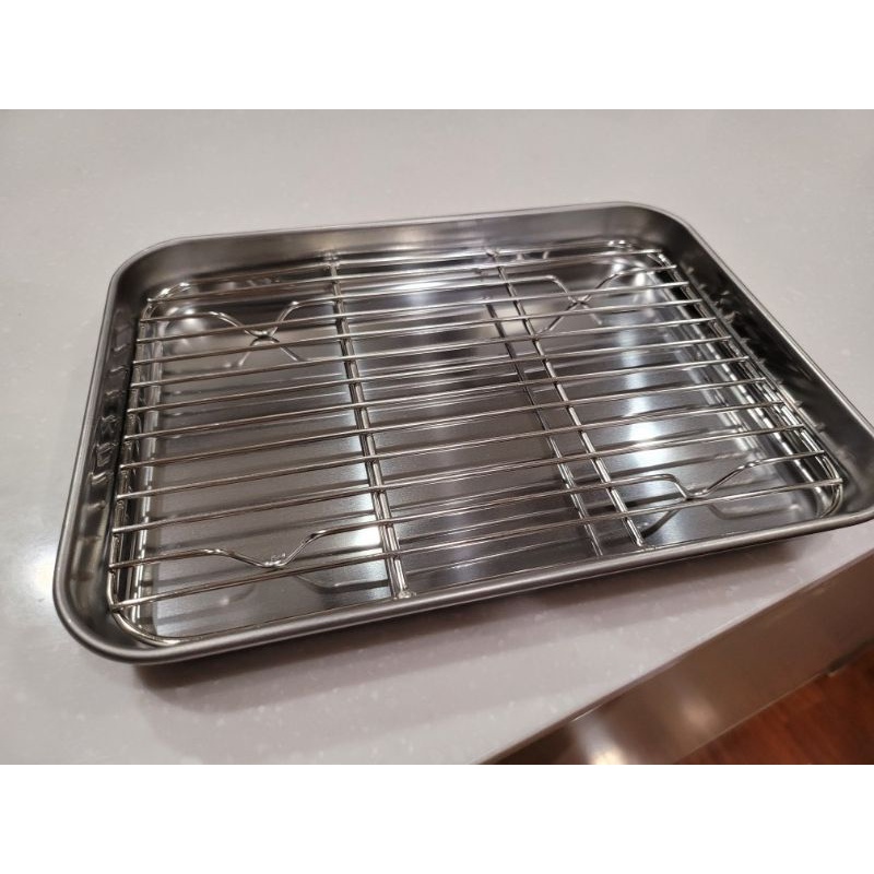 Balmuda baking tray 304แท้ ถาด+ตะแกรง ราคา ถูกที่สุด ดีลบีเคเค แกลเลอรีภาพที่ 2