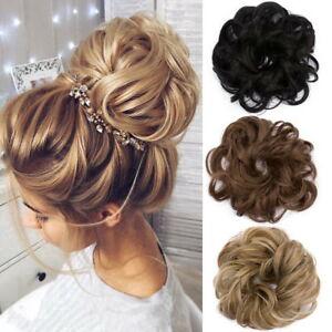 Fast Natural Curly Messy Bun Hair Piece Scrunchie Extra Thick Wig Hair Extensions