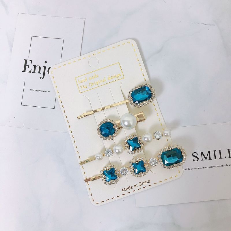 ชุดกิ๊บติดผม Rhinestone ย้อนยุคสีมรกตที่เรียบง่ายและสวยงาม, คลิปหนีบผมด้านข้างที่หักด้วยแสงหรูหราทั้งหมด, คลิปด้านบน, คลิปคำเดียว