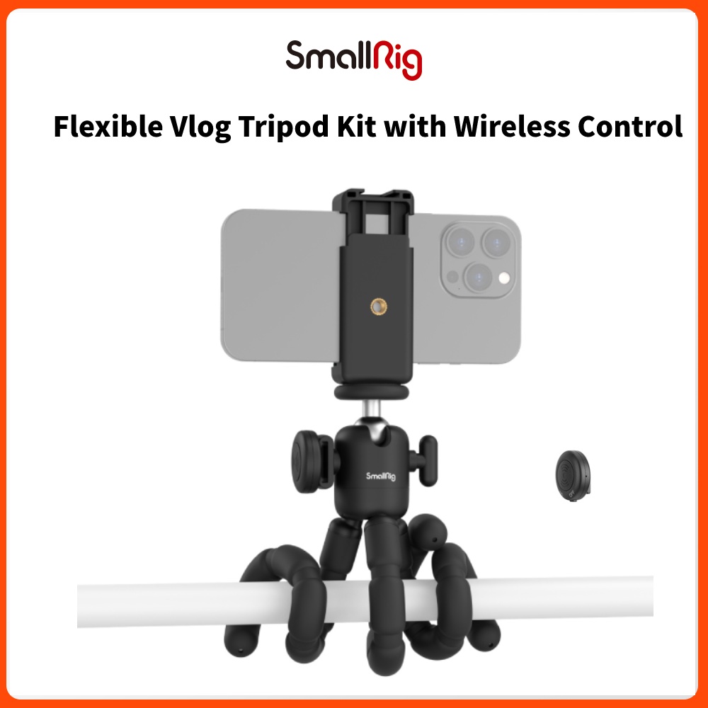 Smallrig ชุดขาตั้งกล้อง Vlog แบบยืดหยุ่น พร้อมตัวควบคุมไร้สาย สําหรับเดินทาง Vlog TikTok บันทึกวิดีโ