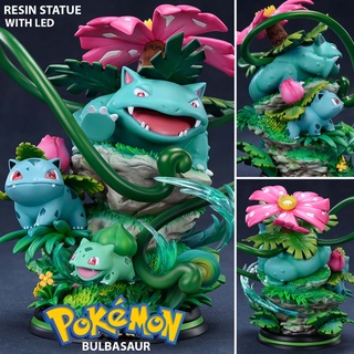 Figure MFC Studio Pokemon of Bulbasaur Fushigidane โปเกมอน อีโวลูชัน ฟุชิงิดาเนะ บัลบาซอร์ Resin Statue พร้อมไฟ With LED