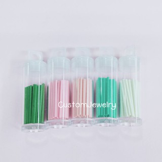 ลูกปัดเคลือบ สีพาสเทล แบบยาว (ซองละ15g)