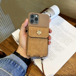 leather Card Holder Phone Case For iPhone 13 12 11 Promax 12promax 13promax 11promax 11 12 Pro Max 13promax 13 Mini Xsmax X Xr Xs Max 5 6 7 8 Plus SE 2020 Leather Soft Phone Cover