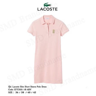 Lacoste เดรสโปโลหญิง รุ่น Lacoste Slim Short Sleeve Polo Dress Code: EF7355 10 ADY