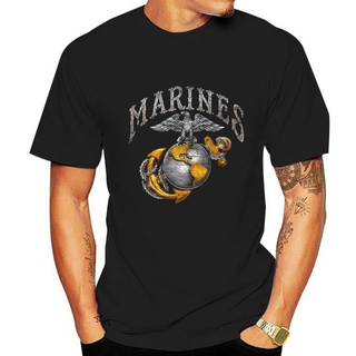 เสื้อยืดผ้าฝ้ายพิมพ์ลายขายดี เสื้อยืดลายกราฟฟิก US Marines EG&amp;A (MT718)