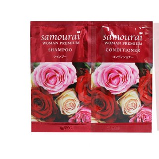 samourai woman premium shampoo 10ml.+conditioner 10ml.