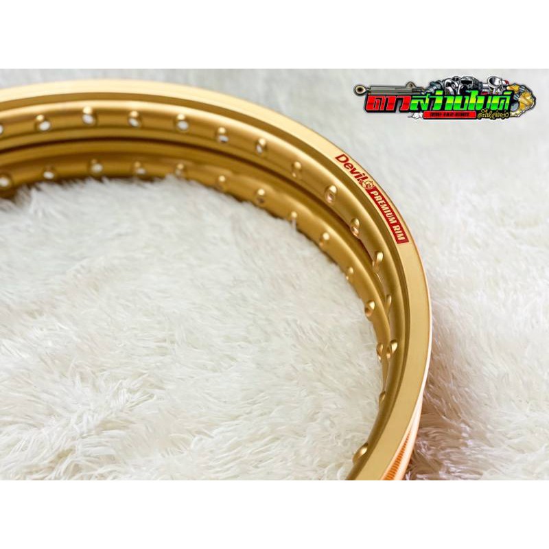 Devil Premium Rim ของแท้ ล้อโลอลูมิเนียม วงล้อ ขอบเรียบ สีทอง DID 1.4 ขอบ17 - 1 คู่ อะไหล่แต่งมอเตอร