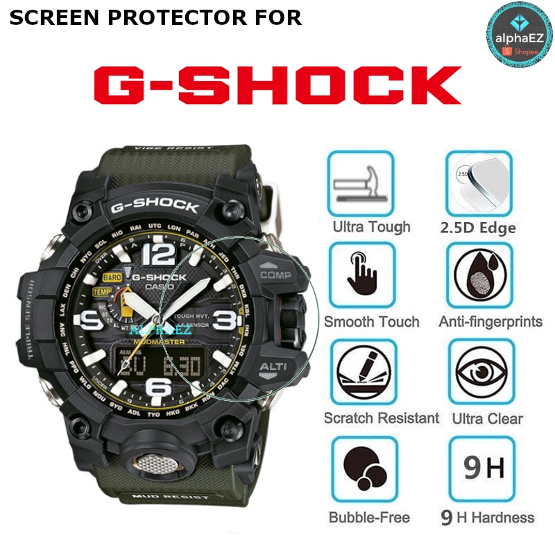 Casio G-Shock GWG-1000-1A3 Mud-Master Series 9H ฟิล์มกระจกนิรภัยกันรอยหน้าจอ GWG-1000