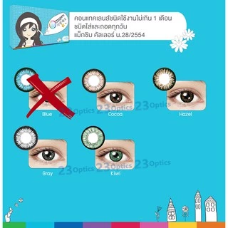 Maxim คอนแทคเลนส์สี ตาสวย กล่องฟ้า รายเดือน (1 กล่อง :1 คู่)