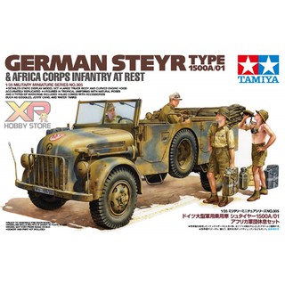 [Tamiya] 1/35 : German Steyr Type 1500A/01 &amp; Africa Corps Infantry At Rest (TA 35305)