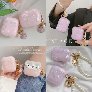 เคสหูฟัง Airpods 3 2 1 Pro ป้องกันการกระแทกสีขาวมุกสําหรับ Airpods