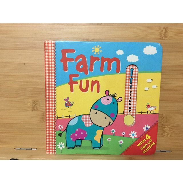 บอร์ดบุ๊ค มีลูกเล่นเลื่อนขึ้นมาเป็นภาพสัตว์ต่างๆน่ะคะ Farm fun 99 บาทค่ะ