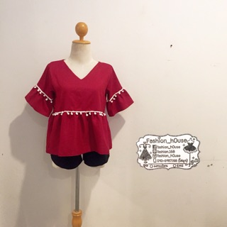 Sale !!! เสื้อ ทรงน่ารัก แต่งปอมปอม