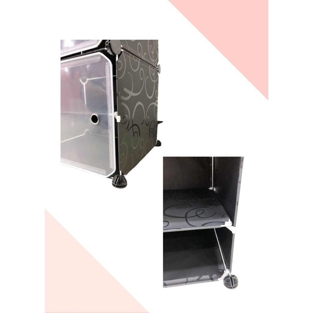 ◈A3&A4◈ ชั้นวางรองเท้าแบบเรียบง่าย ❀1 แถว 6 ชั้น❀ มีประตูเปิด-ปิด และเก็บของได้หลากหลาย พร้อมความจุขนาดใหญ่ - รูปที่ 5