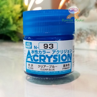 สีสูตรน้ำ Acrysion N93 CLEAR BLUE (Gloss) 10ml