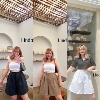 W0080 กางเกงขาสั้นเอวสูงปี๊ด มีตะขอหน้า plussize สาวอวบ