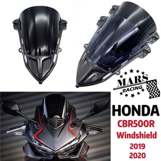 รถจักรยานยนต์กีฬา Racing Double Bubble Windshield WindScreen Deflector สำหรับ HONDA CBR500R CBR500 R 2019 2020 CBR500-R 19 -2020 honda cbr500r cbr 500r 19-20