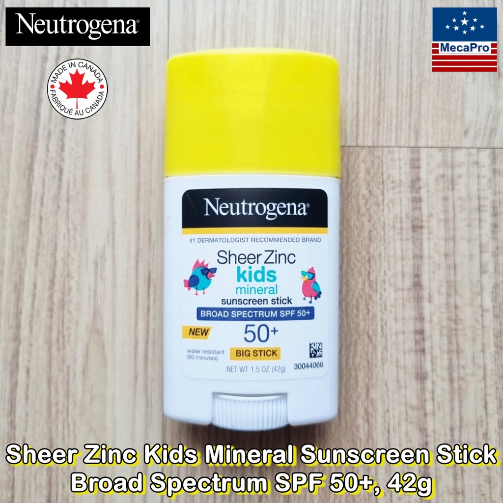 Neutrogena® Sheer Zinc Kids Mineral Sunscreen Stick Broad Spectrum SPF 50+, 42g