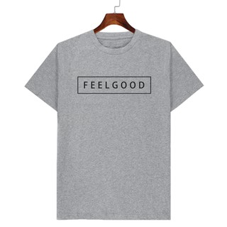 เสื้อยืด FEELGOOD สีเทาท๊อป มีเก็บปลายทาง