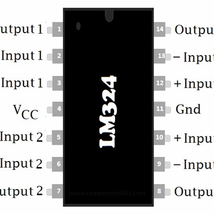 LM324N LM324 LM324P LM 324 IC Dip-14 Quad Opamp Audio Low Power