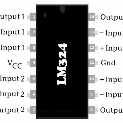 Lm324n LM324 LM324P LM 324 IC Dip-14 Quad Opamp Audio Low Power