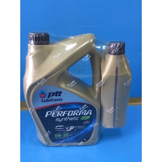นํ้ามันเครื่องปตท ECO,CAR SYNTHETIC 0W-20 สังเคราะห์100% เบนซิน 4L+1L