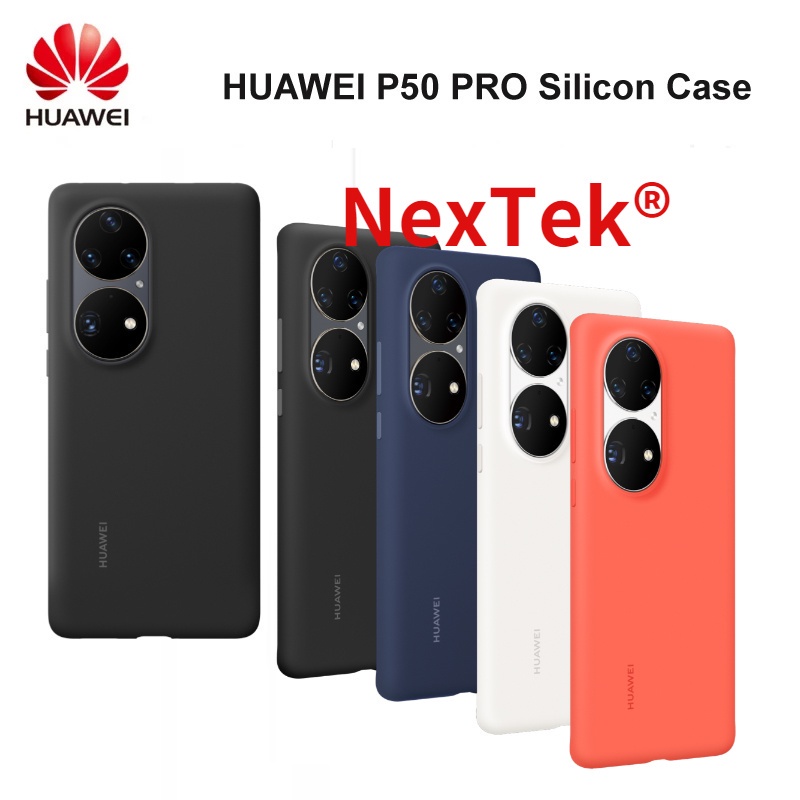 แท้100% Huawei P50 Pro P50 Silicone Case Official Soft Back Cover Case with Microfiber Inside Protec