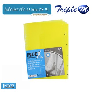 อินเด็กซ์พลาสติก A3 6 หยัก Intop DX-791